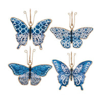 Assorted Blue and White Butterfly Ornaments