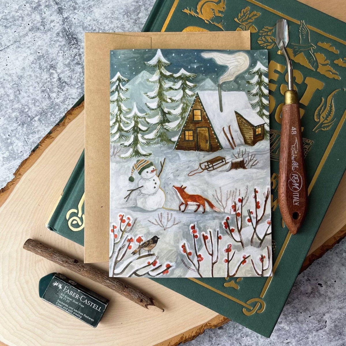 Canyon & Cove Art - Christmas Cabin Cards (Boxed Card Set)