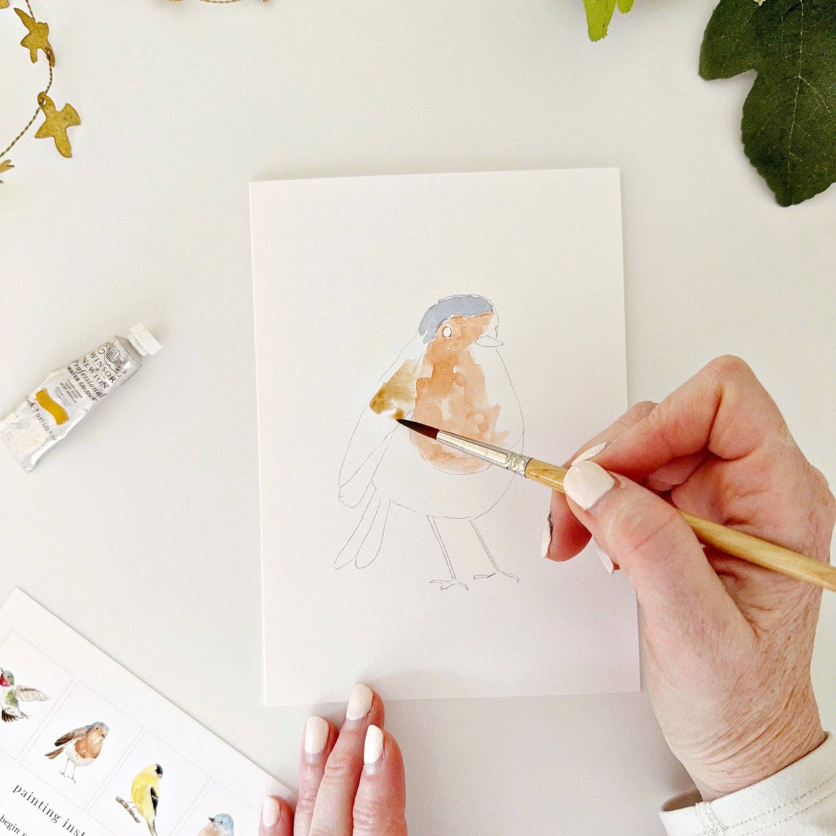 emily lex studio - Backyard birds paintable notecards