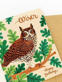 Botanica Paper Co. - OWL | Birthday card