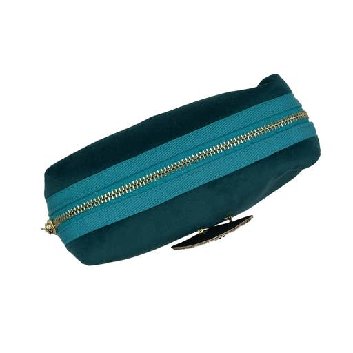 Teal Make-Up Bag and Luna Bee Pin