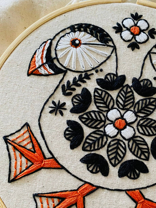 Hook, Line & Tinker - Puffin Embroidery Kit