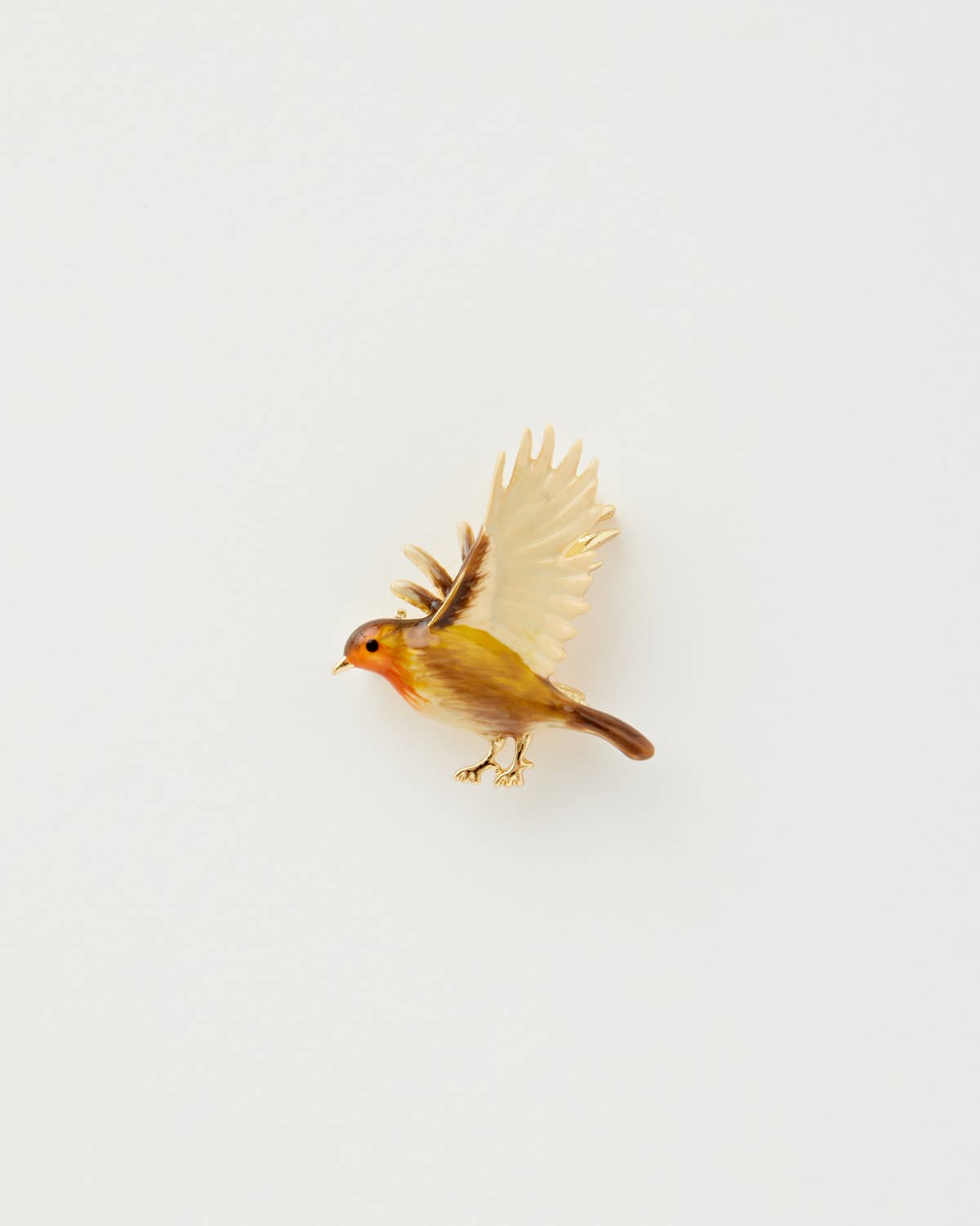 Fable England - FABLE Enamel Flying Robin Brooch