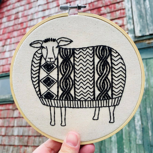Hook, Line & Tinker - Sweater Weather Sheep Embroidery Kit