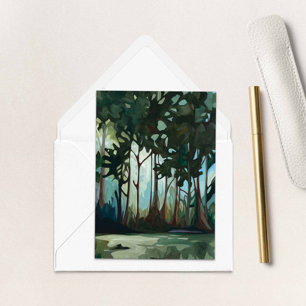 Susannah Bleasby Art - Abstract Forest Painting | Art Greetings Card | Art Card