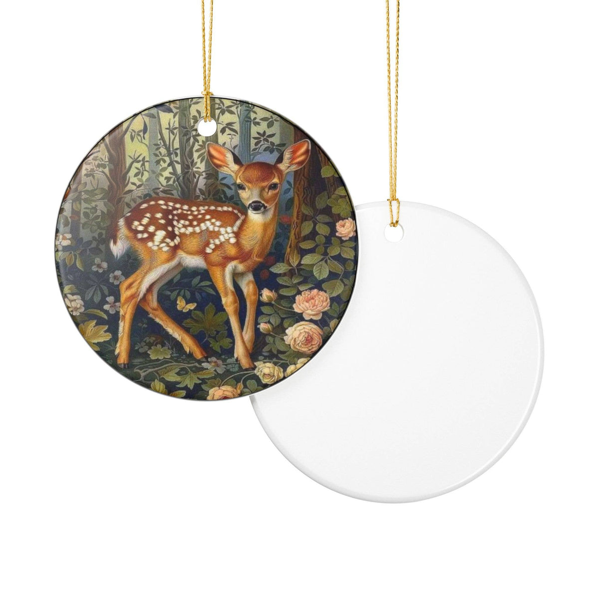 Fawn Ceramic Ornament
