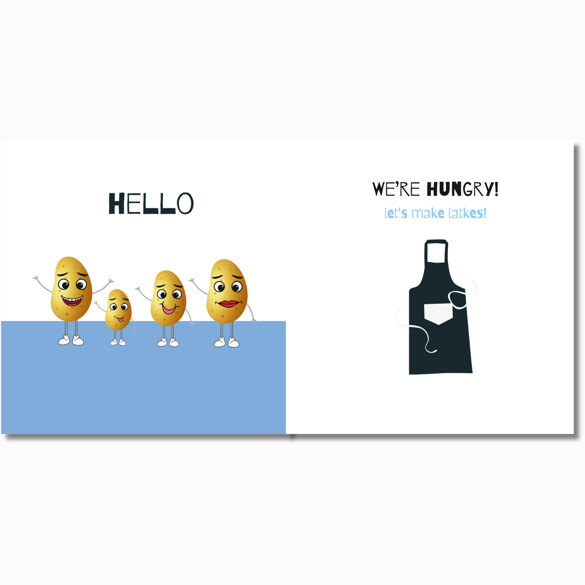 Doodle Paw Press - Hello Latkes| Hanukkah Holiday Book| Recipe Book Kids