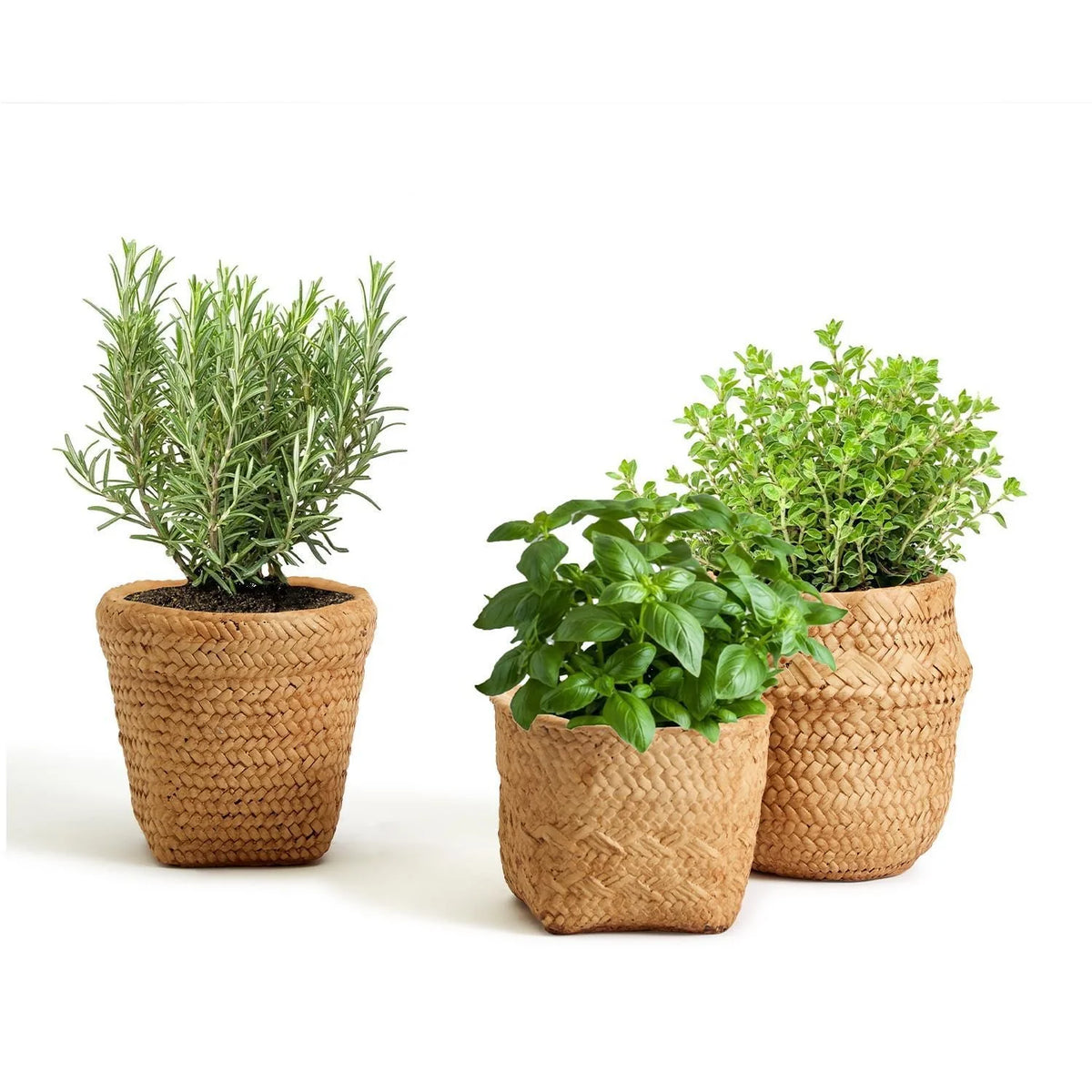 Basket Pattern Planters With Drainage Hole