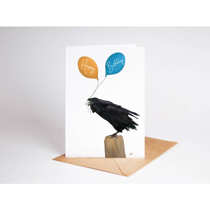 Birthday Raven Card