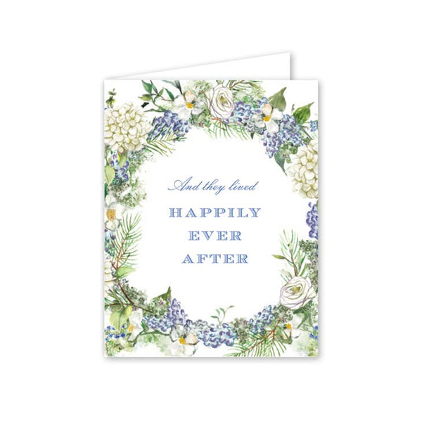 Blue Hydrangea Wedding Card