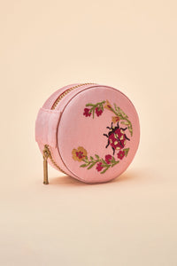 Mini Round Jewellery Box - Ladybird in Rose