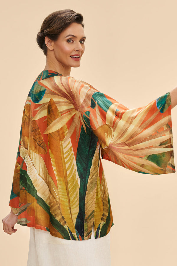 Painted Palms Kimono Jacket