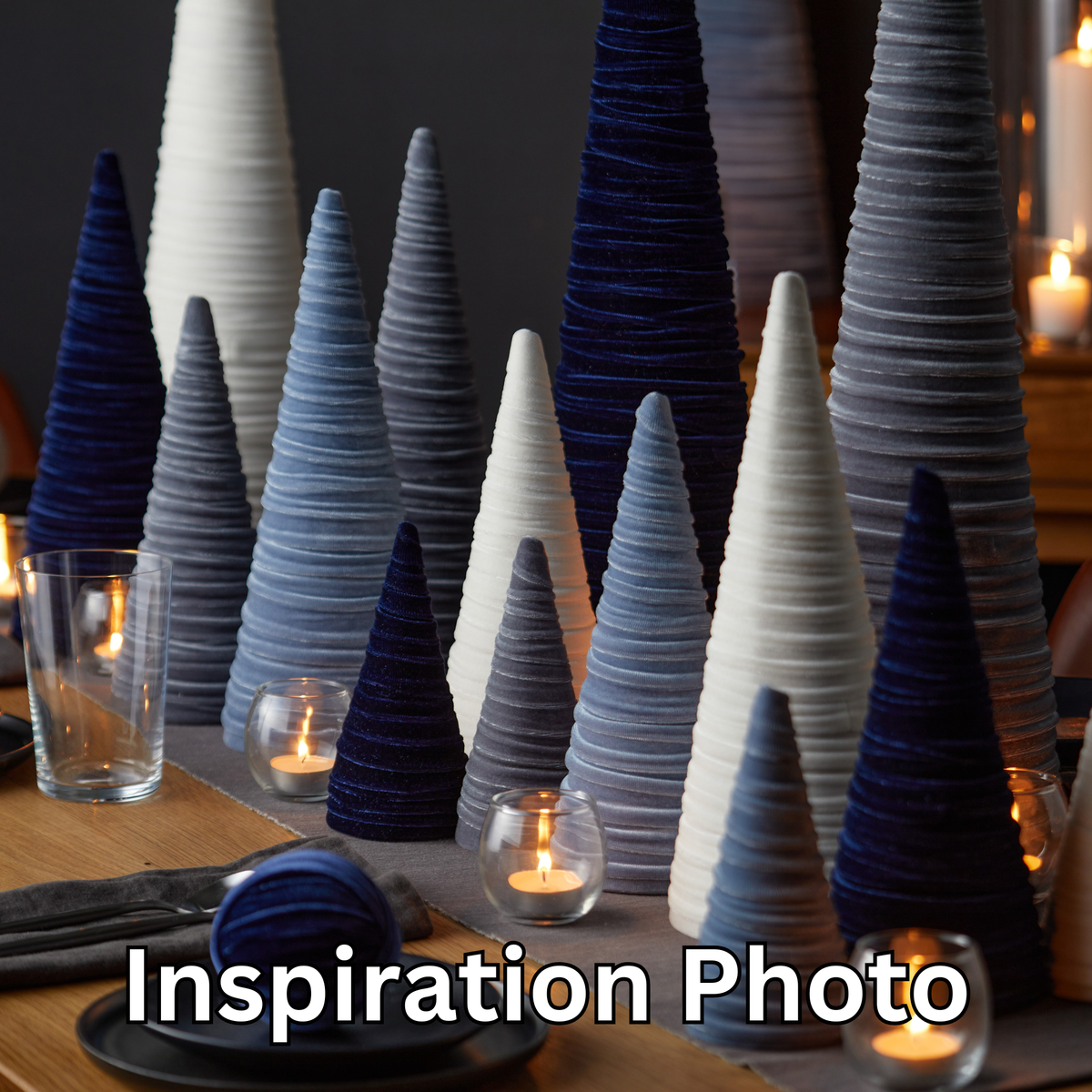 Your Heart's Content - Cones Velvet Extra Large, Christmas 2025 Tree Decor, Mantel