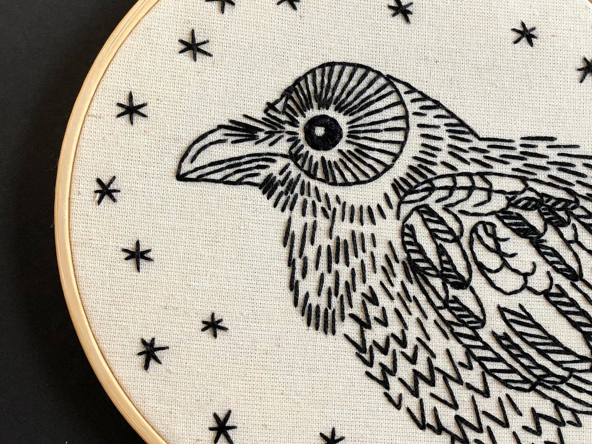 Hook, Line & Tinker - Raven Embroidery Kit