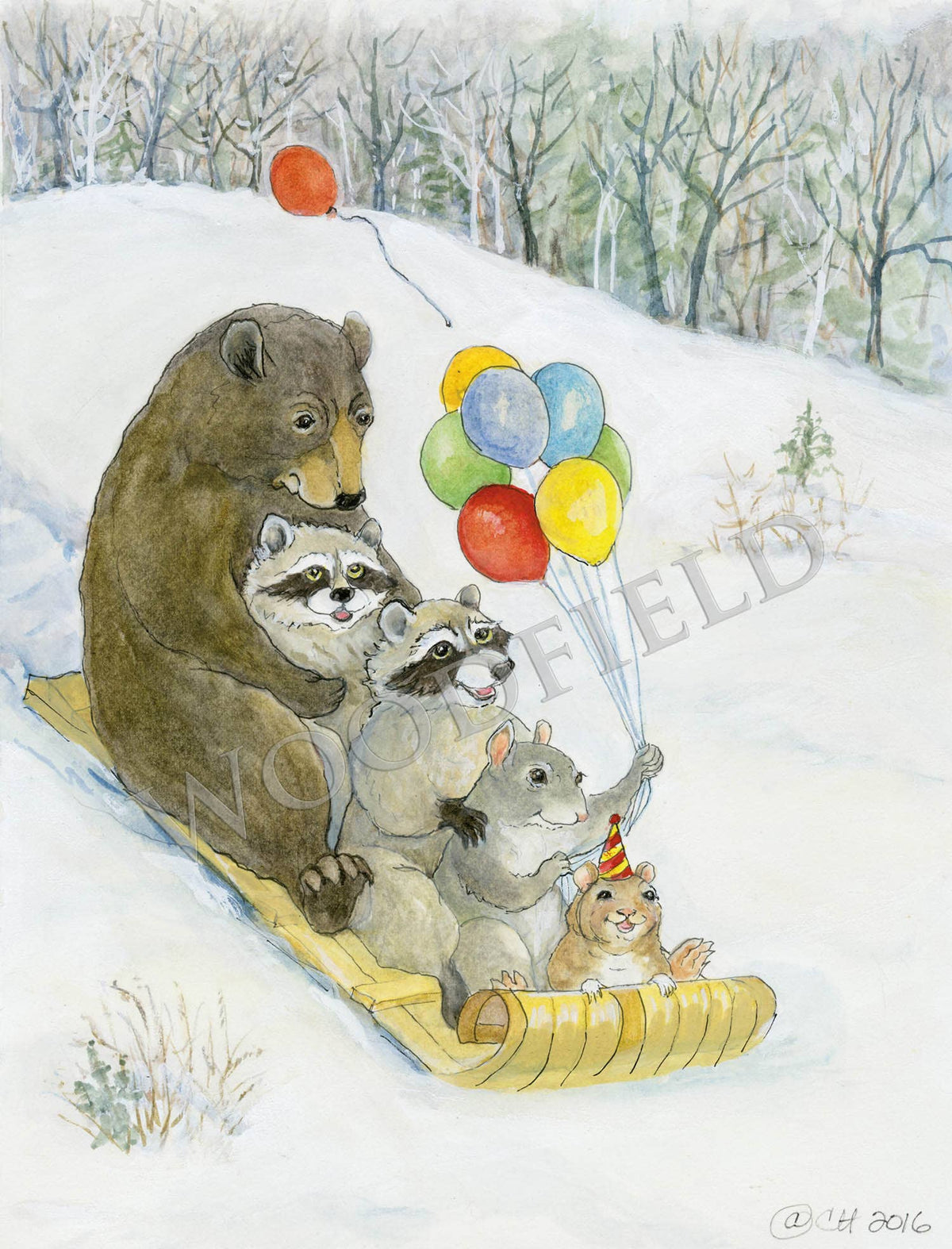 Toboggan Party Notecard