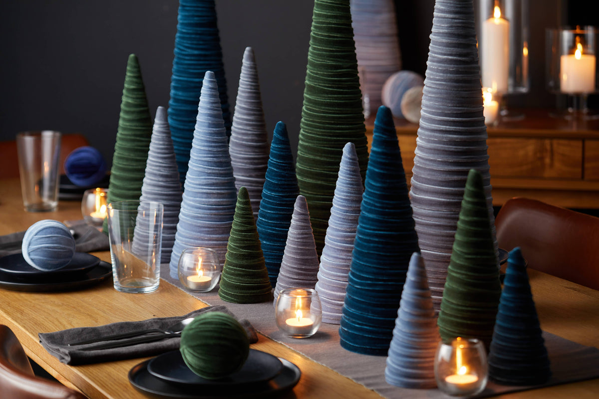 Your Heart's Content - Cones Velvet Extra Large, Christmas 2025 Tree Decor, Mantel