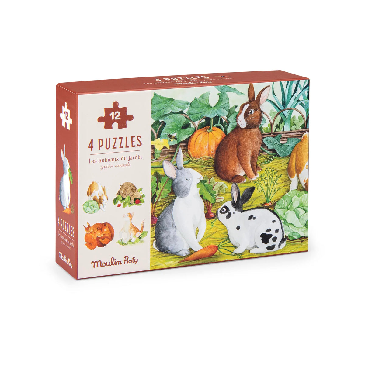 Le Jardinier - 4 Mini Animal Puzzles
