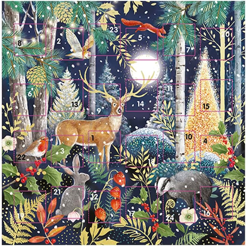 Animal Forest Magical Woodland Advent Calendar Card