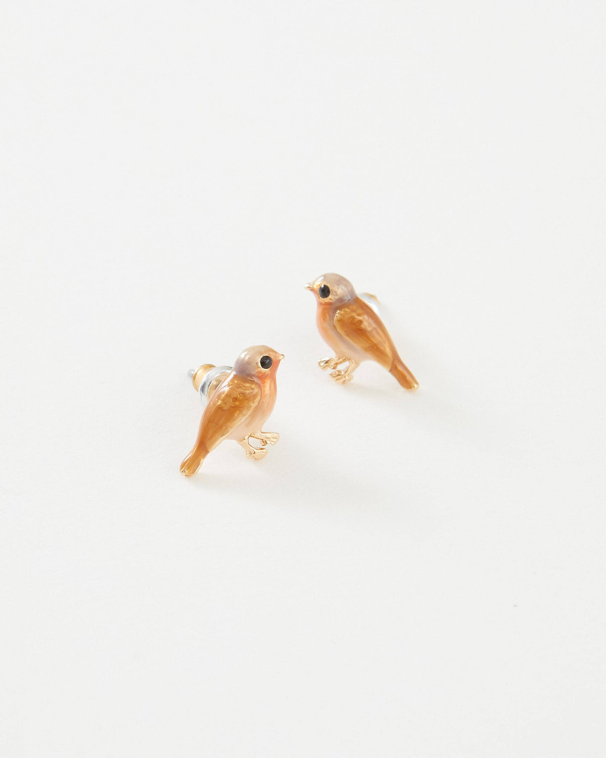 Fable England - Enamel Robin Earrings