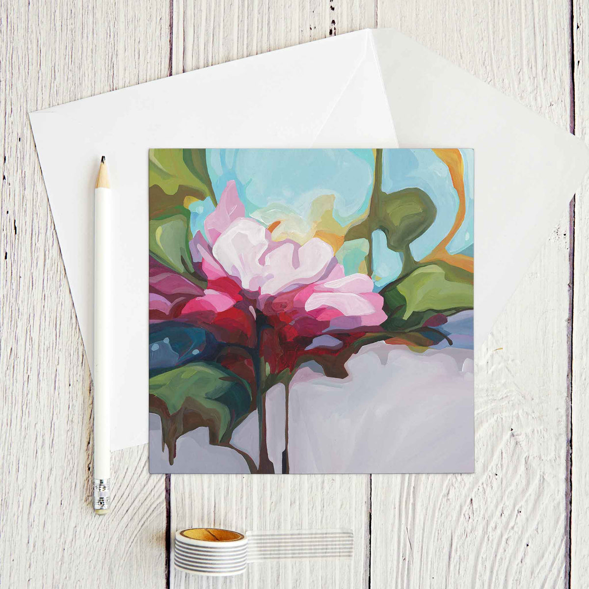 Susannah Bleasby Art - Floral Greeting Card | Fine Art Greeting Card | Rose