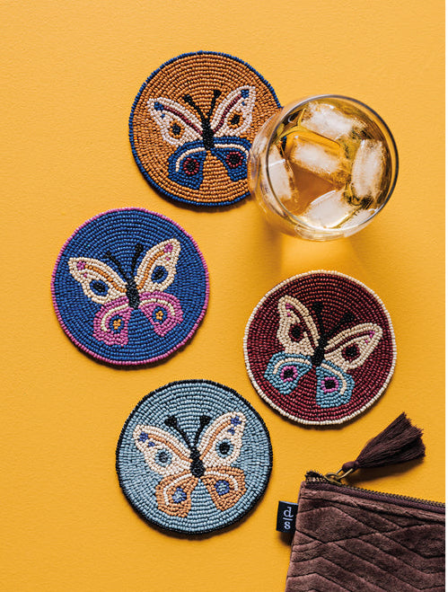 Aurora Beaded Coasters Set of 4