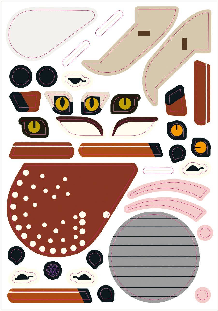 Charley Harper's Sticky Critters, Volume 2: Animal Sticker Set