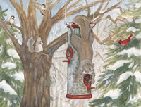 Chester's Bird Feeder Notecard
