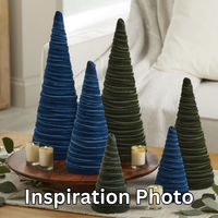 Your Heart's Content - Cones Velvet Medium, Christmas 2025 Tabletop, Mantel, Gift