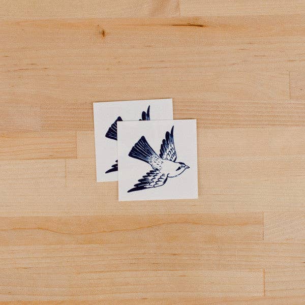 Tattly - Cartolina Bird Tattoo Pair