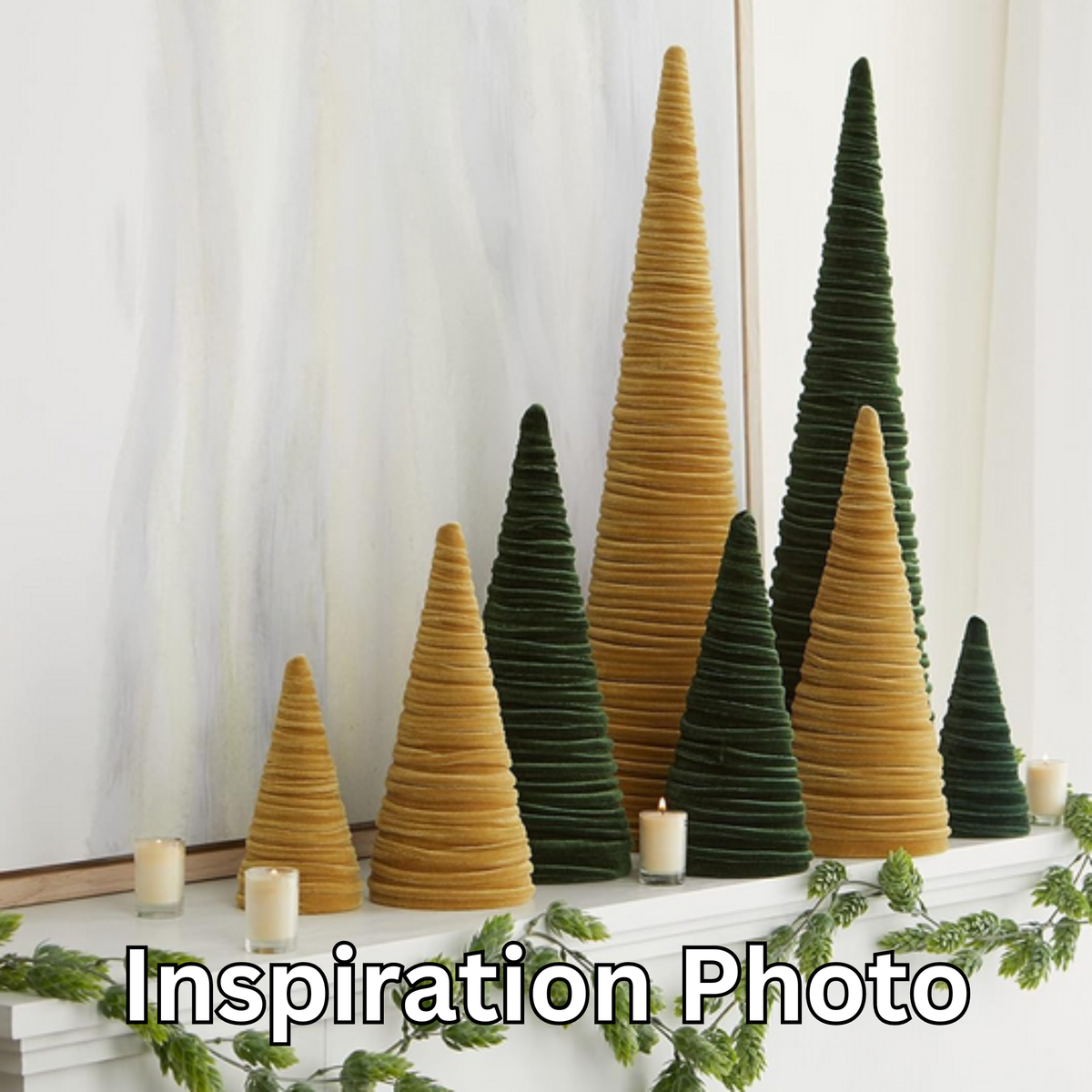 Your Heart's Content - Cones Velvet Extra Large, Christmas 2025 Tree Decor, Mantel