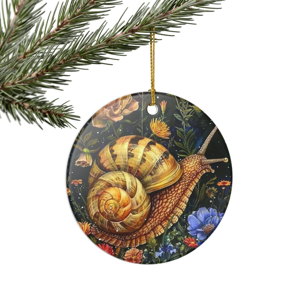 Garden Snail Ceramic Ornament