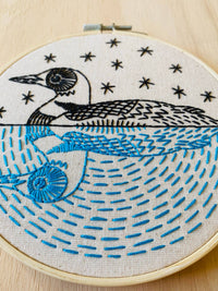 Hook, Line & Tinker  - Loon Embroidery Kit