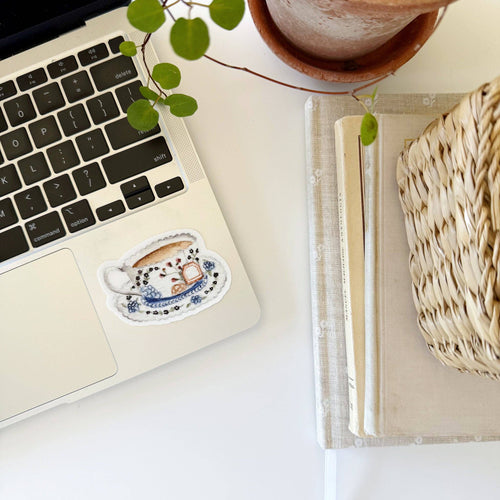 emily lex studio - Blue teacup sticker