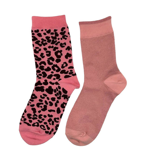 Sixton London - Pink mix duo sock box with rose eye brooch