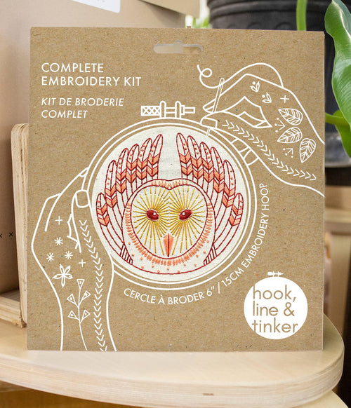 Hook, Line & Tinker - Barn Owl Embroidery Kit