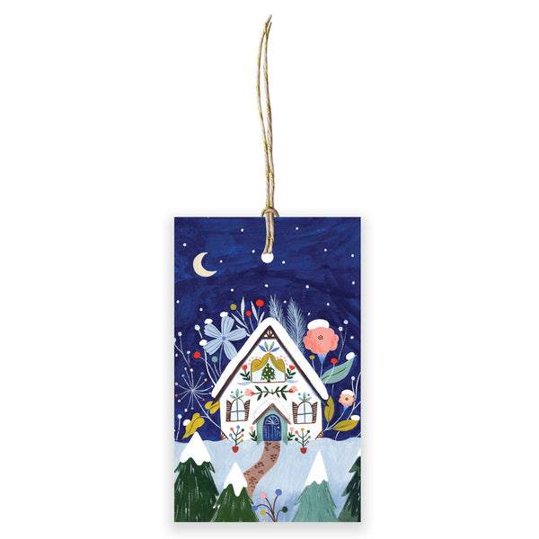 Flora Waycott - Christmas Cottage Gift Tags set of 6