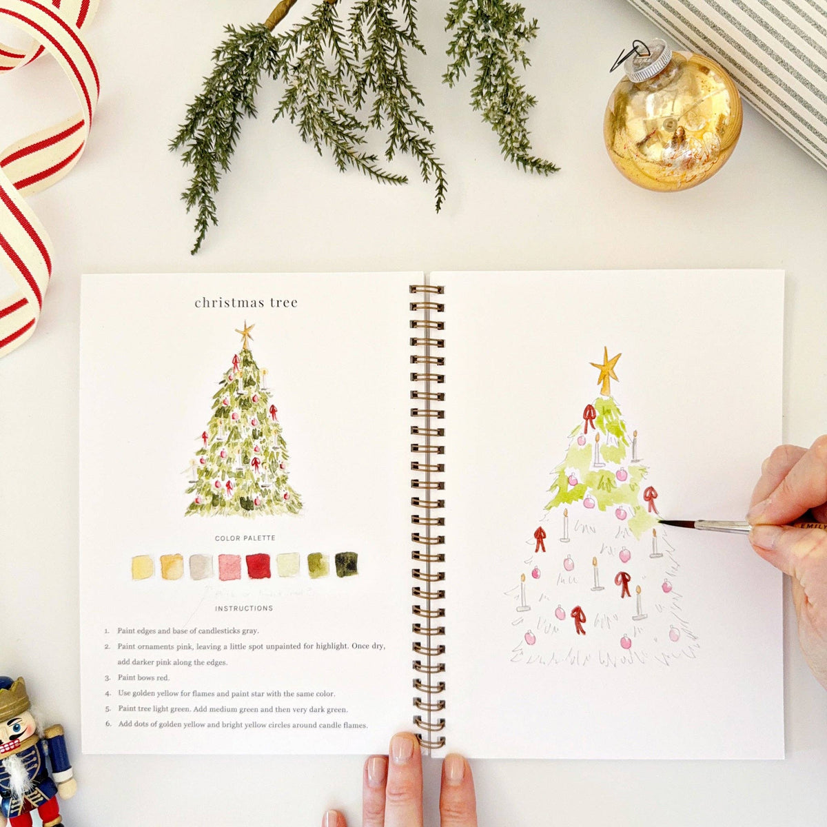 emily lex studio - Nutcracker watercolor workbook
