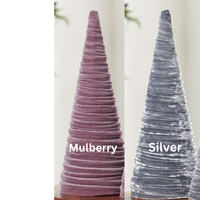 Your Heart's Content - Cones Velvet Medium, Christmas 2025 Tabletop, Mantel, Gift