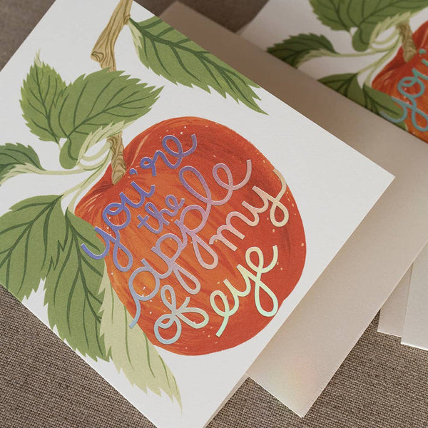 Botanica Paper Co. - APPLE OF MY EYE | Valentine's Day greeting card