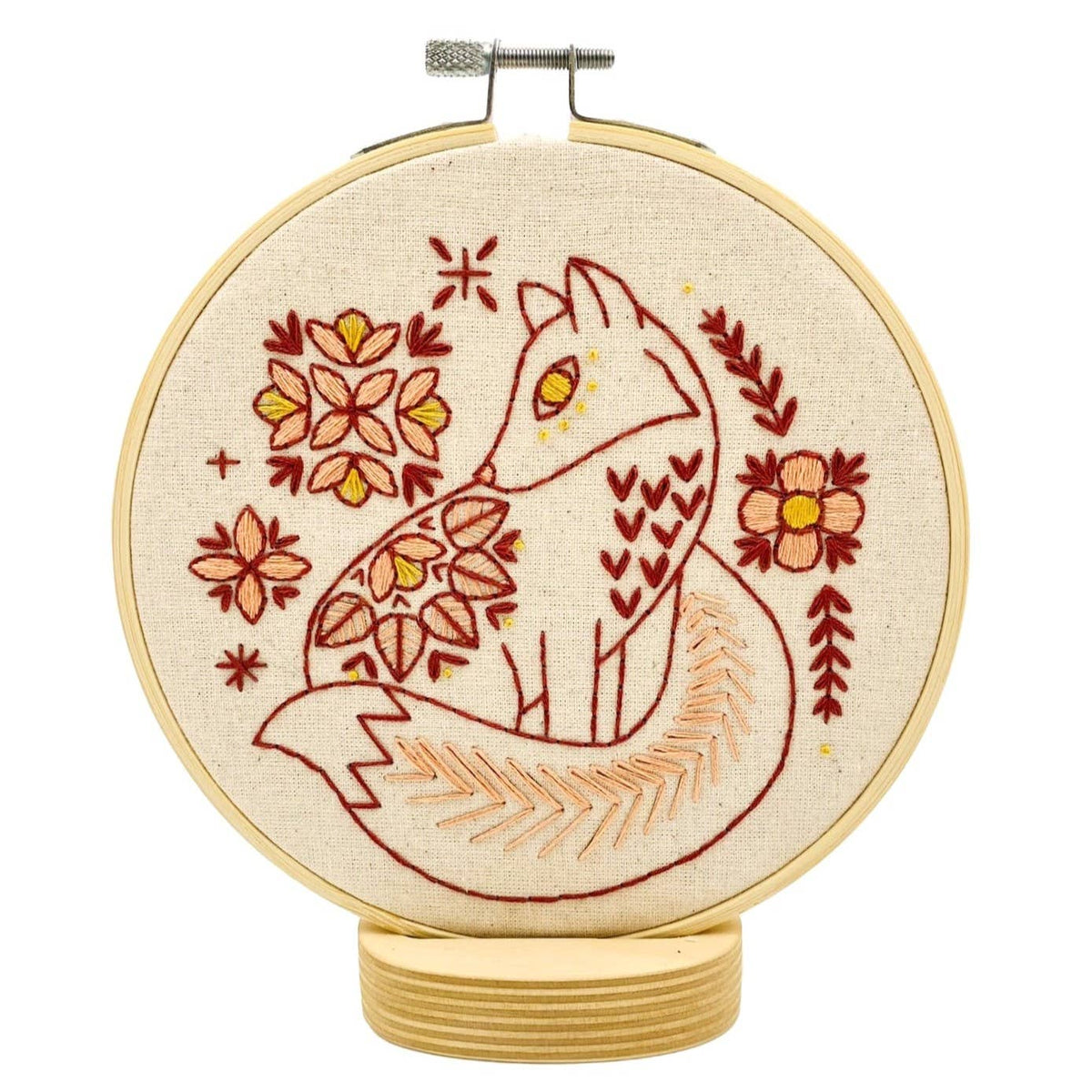 Hook, Line & Tinker  - Folk Fox Embroidery Kit