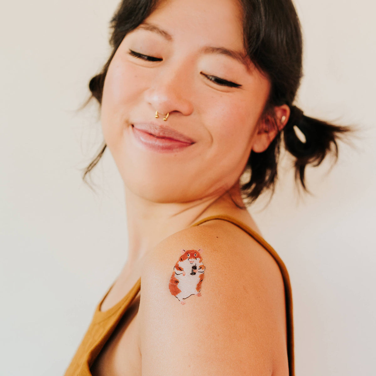 Tattly - Hamster Boss Tattoo Pair