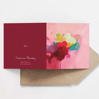 Susannah Bleasby Art - Dusty Rose Abstract Art Card | Abstract Art Greeting Card