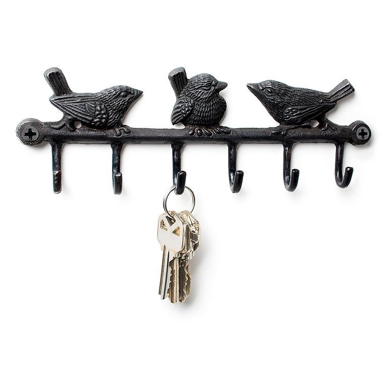 Cast Iron triple bird wall hook