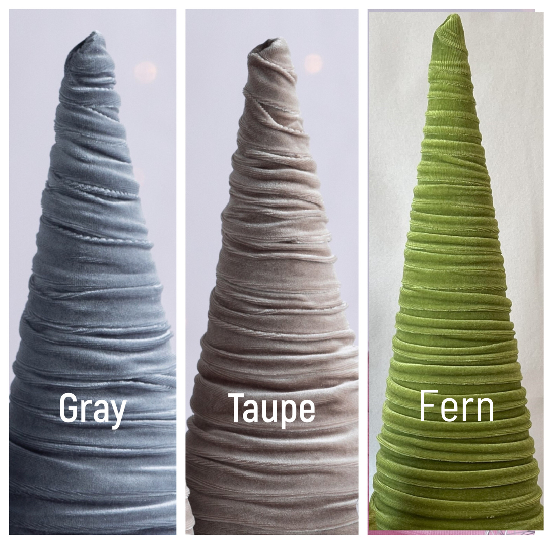Your Heart's Content - Cones Velvet Extra Large, Christmas 2025 Tree Decor, Mantel