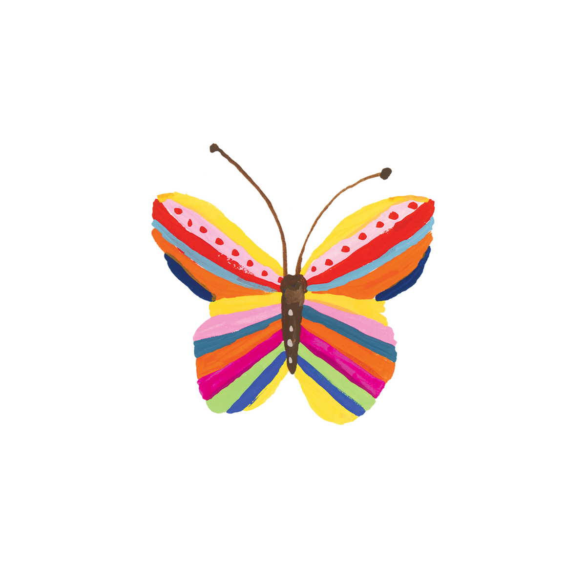 Tattly - Rainbow Butterfly Tattoo Pair