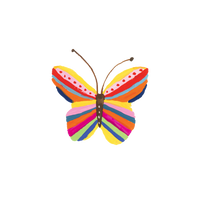 Tattly - Rainbow Butterfly Tattoo Pair