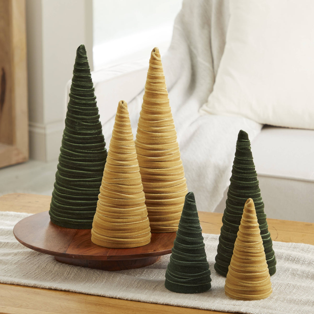 Your Heart's Content - Cones Velvet Medium, Christmas 2025 Tabletop, Mantel, Gift