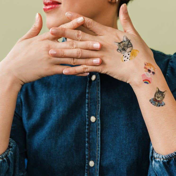 Tattly - Cat People Tattoo Sheet