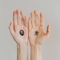 Tattly - Floral Cameos Tattoo Pair