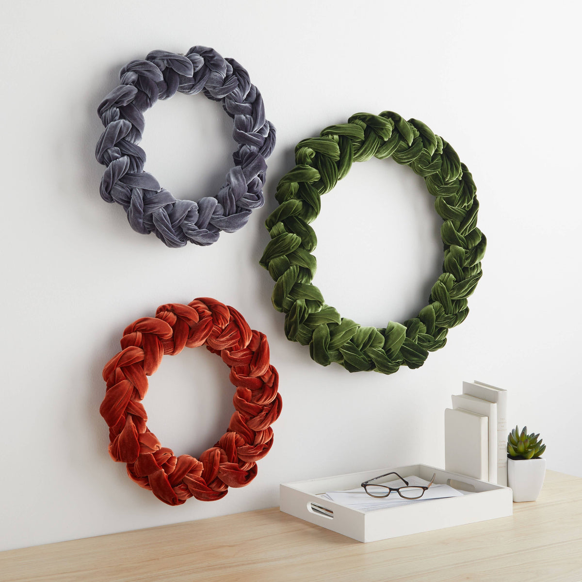Woven Velvet Wreaths